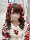 編みたらしハートツイン
