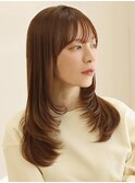 20代30代40代大人可愛い韓国ヘアミルクティハイトーン