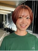 xブリーチ/イメチェン/ホワイトブロンド/外ハネボブ/美髪/
