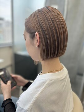 ジ エクト リアン 箕面店(The Ect Lien) 似合わせカット◆切りっぱなしボブ×透明感カラー