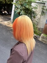 ウィルゴ 原宿(VIRGO)&nbsp;ブロンドオレンジベージュ抜きっぱなしブロンドデザインカラー