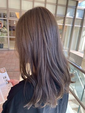 髪質改善/顔周りレイヤーカット/グレージュ[千葉/千葉駅]