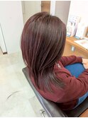 ボルドーカラー × ミディアムレイヤー