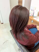 ティーシースペース 元住吉店(T.C.SPACE)&nbsp;ボルドーカラー × ミディアムレイヤー