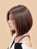 【大人韓国】くびれボブ+透明感カラー ¥12,000