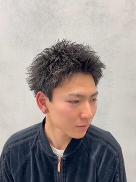 ルースト 南堀江店(ROOST) MEN'S/リバースセンターパート/ニュアンスパーマ/南堀江