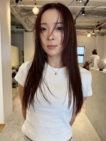 ルーム(Loom.)&nbsp;オレンジブラウン　ブリーチなしダブルカラー　ザクザクレイヤー