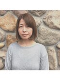 イノセントスモーキーアッシュでマニッシュ＆クールラウンドボブ