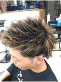 アシメ×メッシュ×メンズ