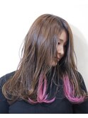 ゆったりセミディ×シークレットインナーカラー