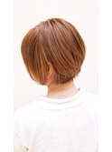 【morio熊本】小顔ショート×アプリコットベージュk