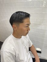 メリケンバーバーショップ フクオカ(MERICAN BARBERSHOP FUK)&nbsp;かき上げヘアショートレイアーくせ毛風パーマコンマヘア458