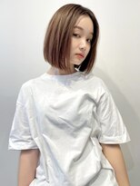 レトン 銀座(leton)&nbsp;切りっぱなしボブ/似合わせカット/アースカラー/くびれヘア