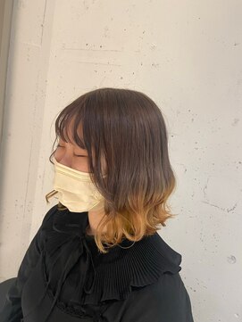 ラミ(L'ami) 裾カラー×ミディ