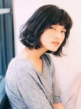 エムスラッシュ たまプラーザ(M.SLASH) ■無造作パーマ重めボブ/耳かけもM.SLASHたまプラーザ53-10★