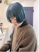アーブル ヘアーアンドメイク(ARBRE) レイヤーカットターコイズブリーチダブルカラー