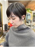 NUDE 斜めバング コンパクトショート眉上バング ベリーショート