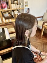 リシェールグリーン 越谷花田店(RICHAIR GREEN)&nbsp;デザインカラー/レイヤーカット/ウェットヘア/オリーブベージュ