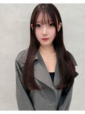 レイヤーロング/ヘルシースタイル/韓国ヘア/ベビーピンク/調布