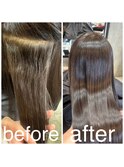 before/after 美髪矯正
