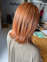 ティック 福井鯖江店(tic.)&nbsp;ブリーチ無しオレンジカラー/髪質改善トリートメント/福井/鯖江