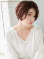 アルバハナレ 横浜(αlba HANARE)&nbsp;関内/髪質改善/アプリコットオレンジ×前下がりぶつ切りボブl