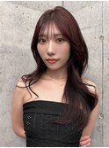 ゆる巻きモテ髪色気レイヤーロングエアリーカールかきあげ前髪