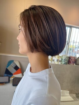 アスラン(ASLAN) 【aslan】ミニボブ/白髪ぼかしハイライト/シアベージュ