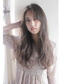 ロング柔らかパーマ×グレージュ〔Belle銀座〕
