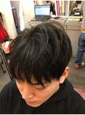 メンズツーブロック縮毛矯正で爽やか質感♪