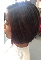 マドゥーズ ヘアショップ(Madoo's hair shop)&nbsp;ワインレッドバレイヤージュ