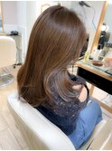大人可愛いヘア　艶ブラウンベージュ　韓国風　エギョモリ
