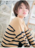 ダークアッシュ小顔ミニウルフボブショートc5越谷20代30代40代