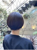 伸ばしかけショート×ゴールドブラウン