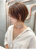 【武井俊樹】小顔前髪 ショートヘア  ピンクベージュ 錦糸町
