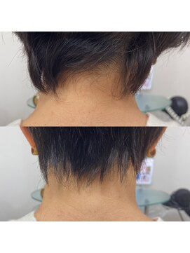 あさひ 襟足の生え癖を馴染ますドライカット　1