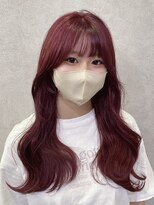 アース コアフュールボーテ 上田店(EARTH coiffure beaute)&nbsp;ピンクブラウン_ワンホンヘア_ダブルカラー