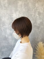 ヘアアンドメイク ムーア(Muuua) 丸みショート＋くすみブラウン