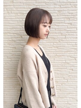 グラム 岡崎南店(gram) ミニボブ_ボブ_ワイドバンク_ベージュカラー