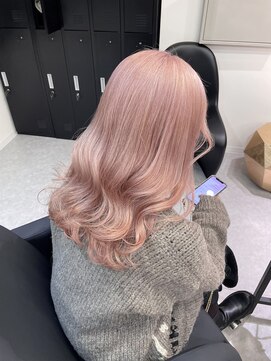 ペレ 渋谷(PELE) h_ デザインカラー/レイヤーカット/ウェットヘア/ベージュ