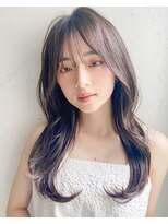 キリ 表参道(kyli) 前髪こなれミディ薄めバングウェーブパーマ似合わせカット