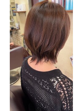 セットアップ 倉敷美和店(SET-UP) 20代30代40代/毛先カラー/ミディアムボブ/外ハネ