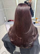 アンジェリカラボ 梅田店(ANGELICA LABO) 上品な大人可愛い赤紫カラー×似合うレイヤー×超高濃度水素川又