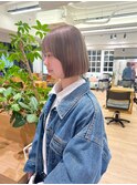【OceanHair&Life田中愛梨】秋冬ミルクティーベージュ×ミニボブ