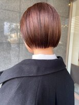 ヘアーアンドスパ フェリーチェ ミチ 野田屋町店(HAIR&SPA felice MICHI) 【felice MICHI 豊田 希美】ピンクベージュ ミニボブ ツヤ髪