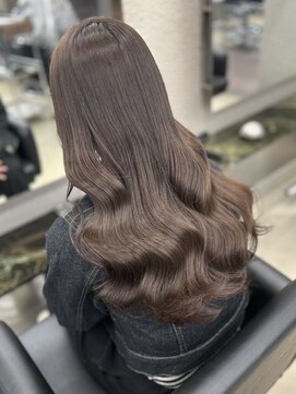 ペレ 栄(PELE) 韓国 くびれロング レイヤー ワンホンヘア 小顔前髪