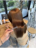 美髪シアーカラー髪質改善レイヤーカット切りっぱなしボブ