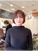 まるボブ　うち巻きボブ　似合わせカット