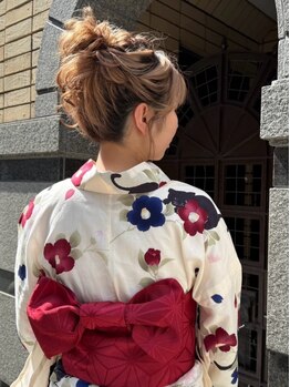 リレーション(Relation)の写真/【花火大会にオススメ◇】浴衣着付＋ヘアセット￥4500◎《10:00～14:30》プロの技術で最高の思い出を◎