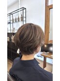 ◇大人可愛い20代30代40代50代前下がりショートボブ丸みショート